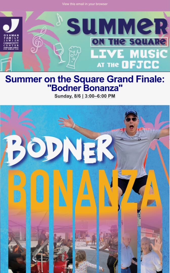 A poster for the summer on the square grand finale.