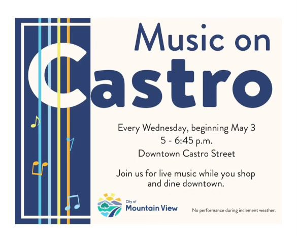 A poster for the music on castro event.